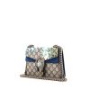 Gucci Dionysus mini shoulder bag in beige monogram canvas and blue suede - 00pp thumbnail