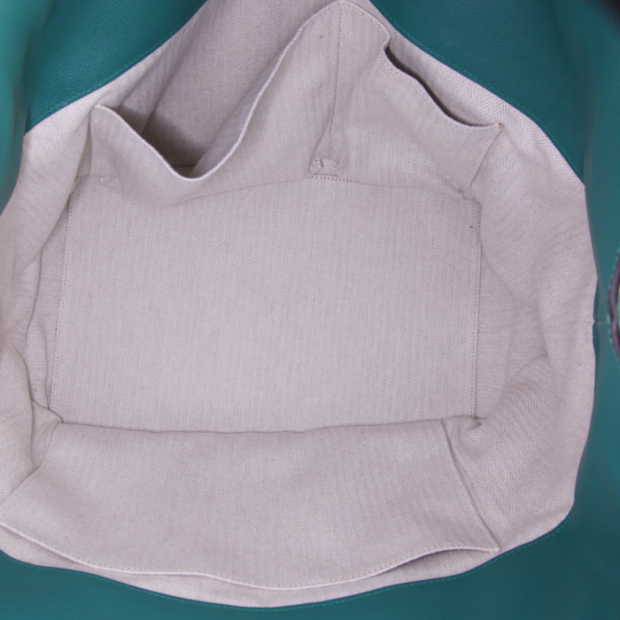 Sac à main Hermès Tool Box en cuir Swift Vert Veronese - Detail D3