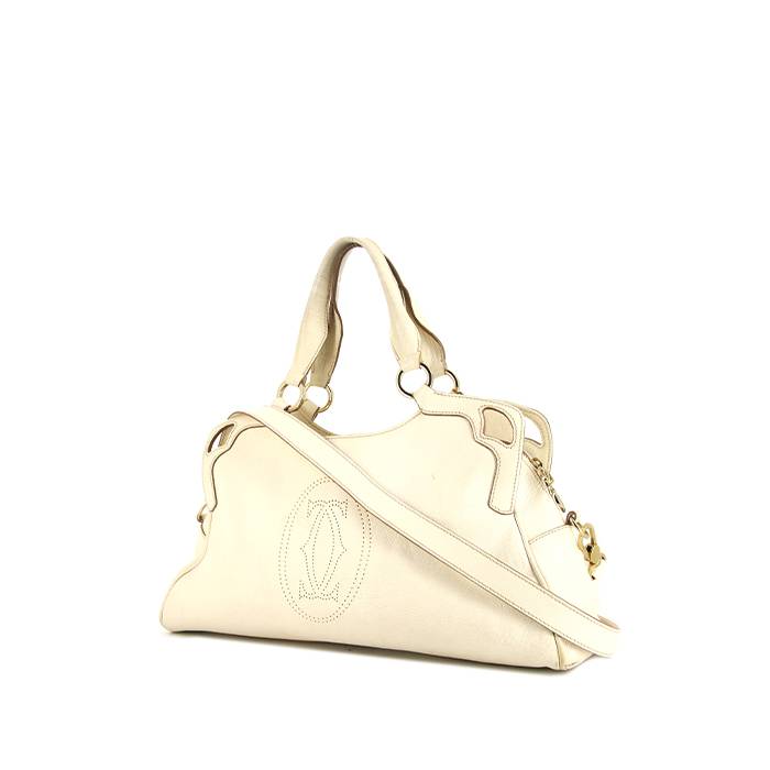 Cartier Marcello handbag in beige leather - 00pp