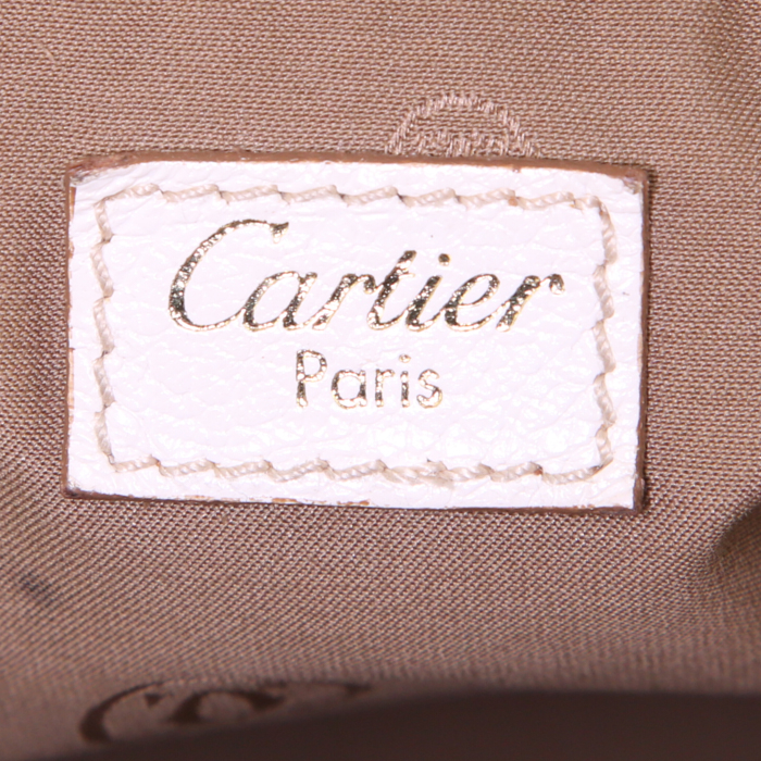 Cartier Marcello handbag in beige leather - Detail D4