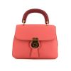Burberry DK88 handbag in pink leather - 360 thumbnail