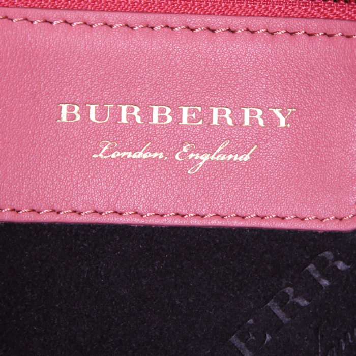 Borsa Burberry DK88 in pelle rosa - Detail D4
