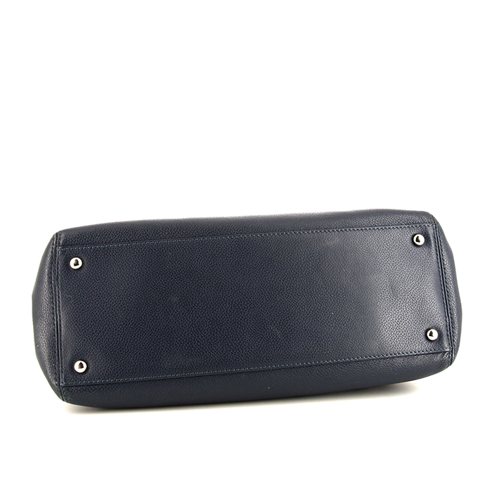 Borsa Chanel Executive in pelle martellata blu - Detail D4