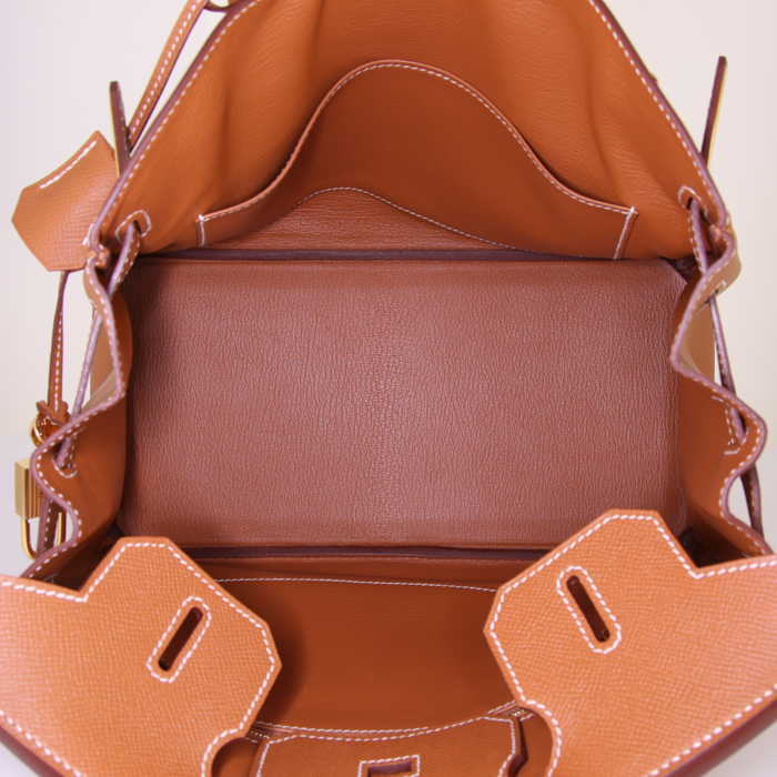 Borsa Hermes Birkin 30 cm in pelle Epsom gold - Detail D2