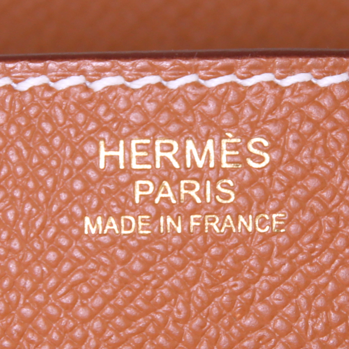 Hermes Birkin 30 cm handbag in gold epsom leather - Detail D3