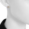 Buccellati Blossom Gardenia earrings in silver,  yellow gold and diamond - Detail D1 thumbnail