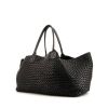 Bottega Veneta Cabat shopping bag in black braided leather - 00pp thumbnail