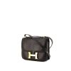 Bolso bandolera Hermès  Constance mini  en piel de lagarto negra - 00pp thumbnail
