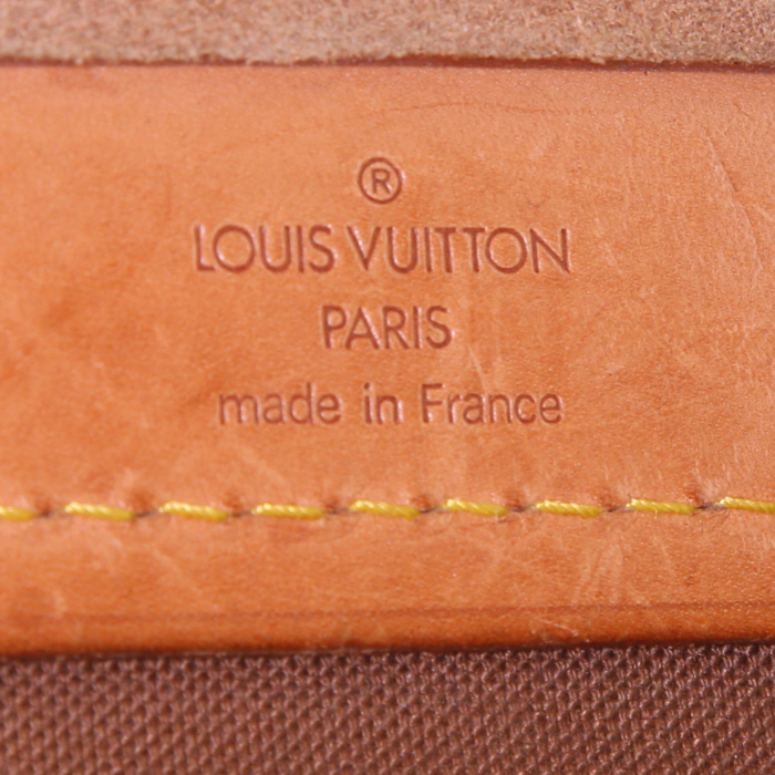 Louis Vuitton Steamer Bag - Travel Bag travel bag in monogram canvas and natural leather - Detail D3