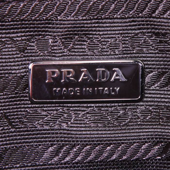 Sac à main Prada Bauletto en cuir marron - Detail D3