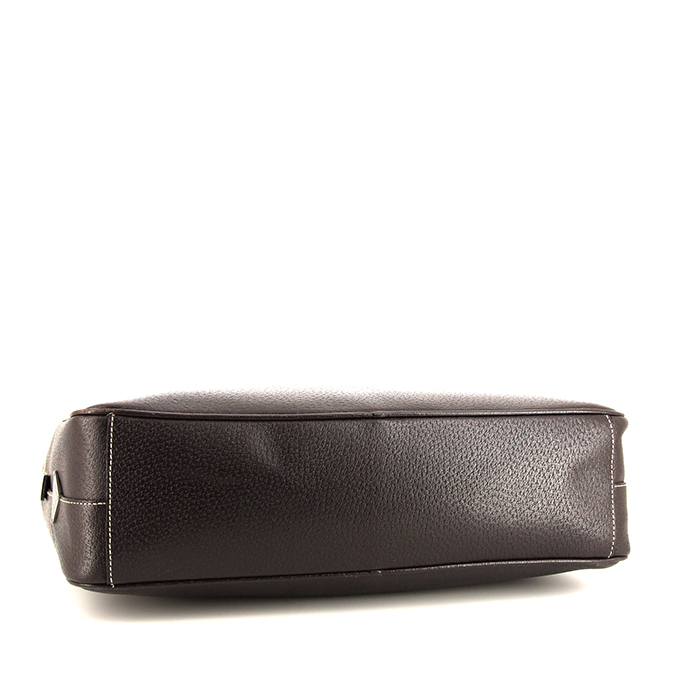 Prada Bauletto handbag in brown leather - Detail D4