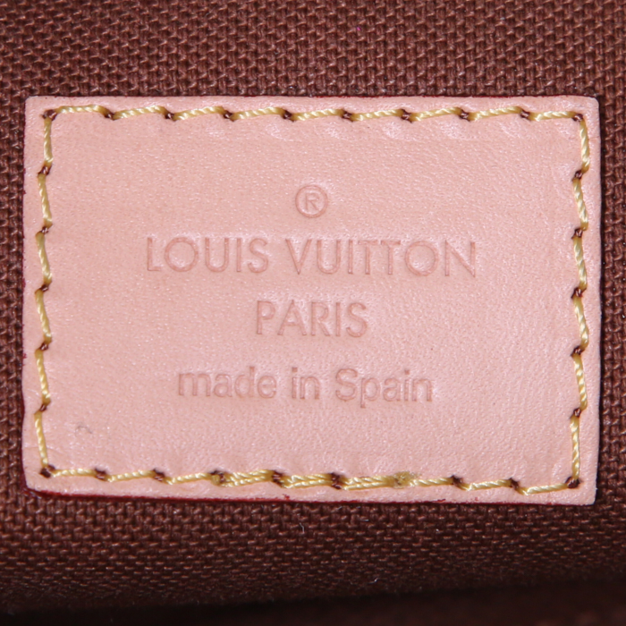 Bolso/bolsito Louis Vuitton Multi-Pochette Accessoires en lona Monogram marrón y cuero natural - Detail D4
