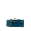 Hermès Kelly Cut pouch in blue niloticus crocodile - 00pp thumbnail