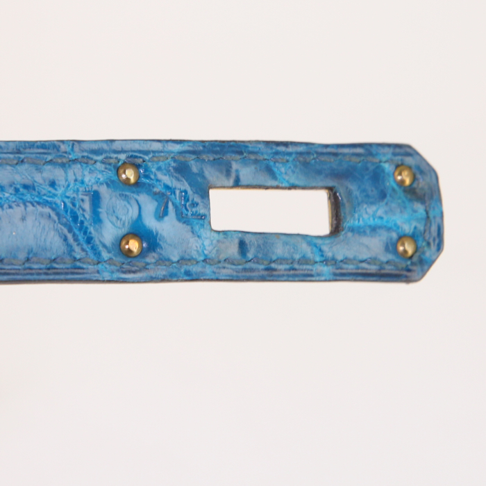 Hermès Kelly Cut pouch in blue niloticus crocodile - Detail D4