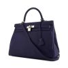 Hermes Kelly 35 cm handbag in dark blue togo leather - 00pp thumbnail