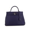 Hermes Kelly 35 cm handbag in dark blue togo leather - 360 thumbnail
