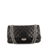 Chanel 2.55 shoulder bag in metallic grey quilted leather - 360 thumbnail
