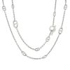 Hermes Chaine d'Ancre large model long necklace in silver - 00pp thumbnail