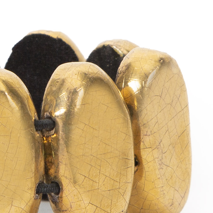 Mithé Espelt, Bracelet, bijoux en terre estampée et or craquelé, des années 1950 - Detail D1