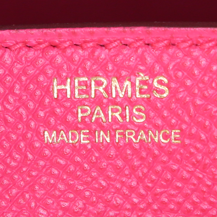 Hermes Birkin 30 cm handbag in Rose Extrême epsom leather - Detail D3