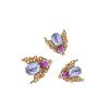 Van Cleef & Arpels 1940's lot of 3 brooches in yellow gold,  platinium, ruby, diamonds and sapphires - 00pp thumbnail