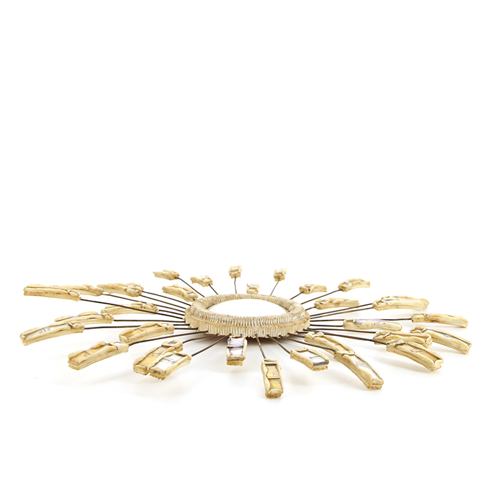 Line Vautrin, miroir sorcière "Etincelle", en talosel et miroirs, avec son certificat d'authenticité, de la fin des années 1960 - Detail D1