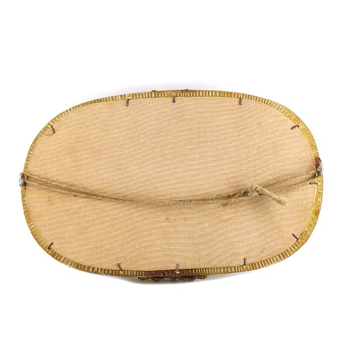 Line Vautrin, miroir ovale "Pompadour", en talosel et miroirs, signé, avec son certificat d'authenticité, vers 1965 - Detail D1