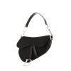 Dior Saddle handbag in canvas and black leather - 00pp thumbnail