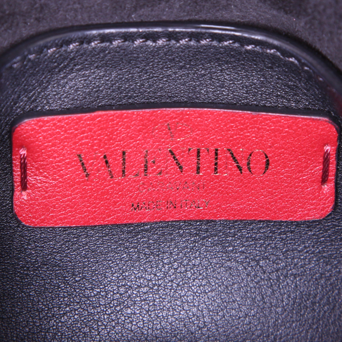 Borsa a tracolla Valentino Garavani Mini Bloomy in pelle nera - Detail D3