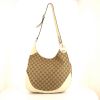 Gucci Vintage handbag in beige logo canvas and beige leather - 360 thumbnail