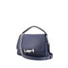 Tod's Double T shoulder bag in blue leather - 00pp thumbnail
