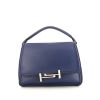Tod's Double T shoulder bag in blue leather - 360 thumbnail