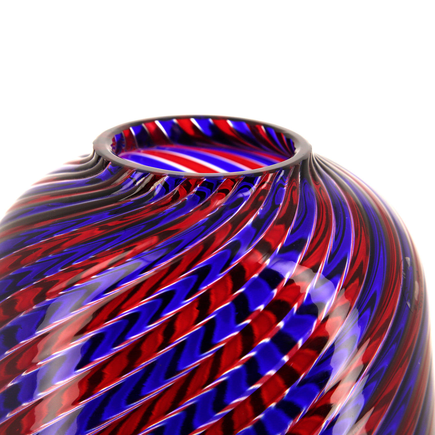 Fulvio Bianconi, “a Canne” vase in Murano glass, Venini Manufacture, signed and dated, of 1990 - Detail D1