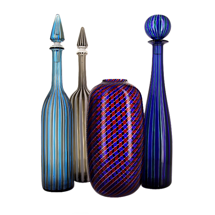 Fulvio Bianconi, “a Canne” vase in Murano glass, Venini Manufacture, signed and dated, of 1990 - Detail D3