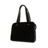 Chanel Vintage handbag in black quilted velvet - 00pp thumbnail