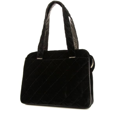Borsa Chanel Vintage in velluto trapuntato nero
