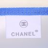 Chanel Shopping shopping bag in transparent and blue canvas - Detail D3 thumbnail