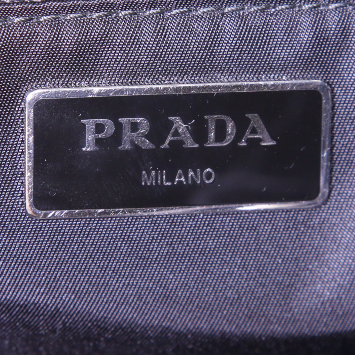 Prada Re-nylon backpack in black canvas - Detail D3