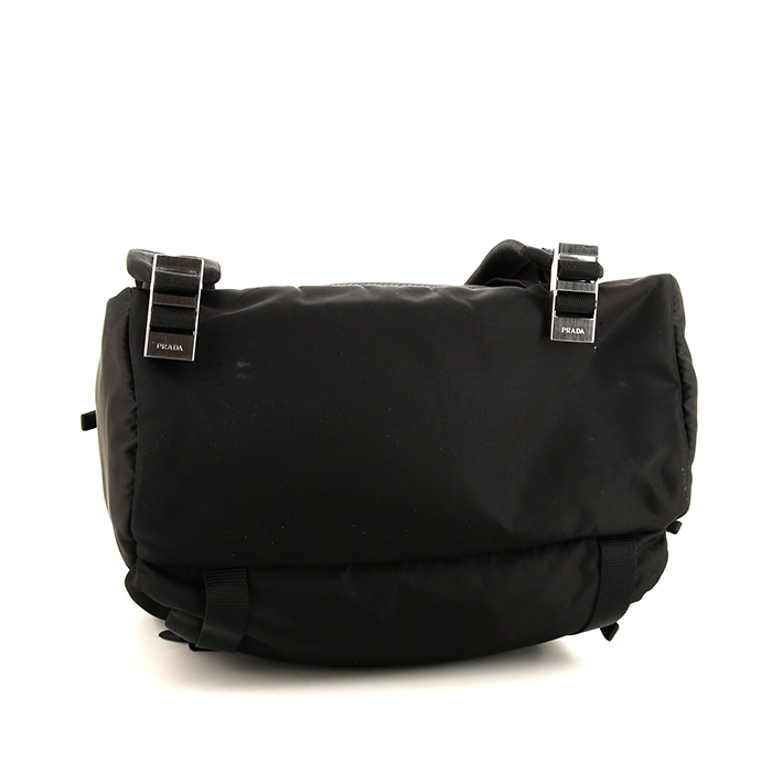 Prada Re-nylon backpack in black canvas - Detail D4