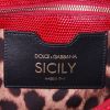 logo-tape belt bag Sicily handbag in red lizzard - Detail D4 thumbnail