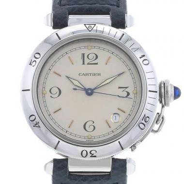 Montre Cartier Pasha en acier Ref :  1040 Vers  2000