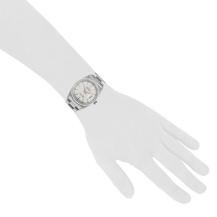Rolex Datejust watch in stainless steel Ref:  16220 Circa  1996 - Detail D1