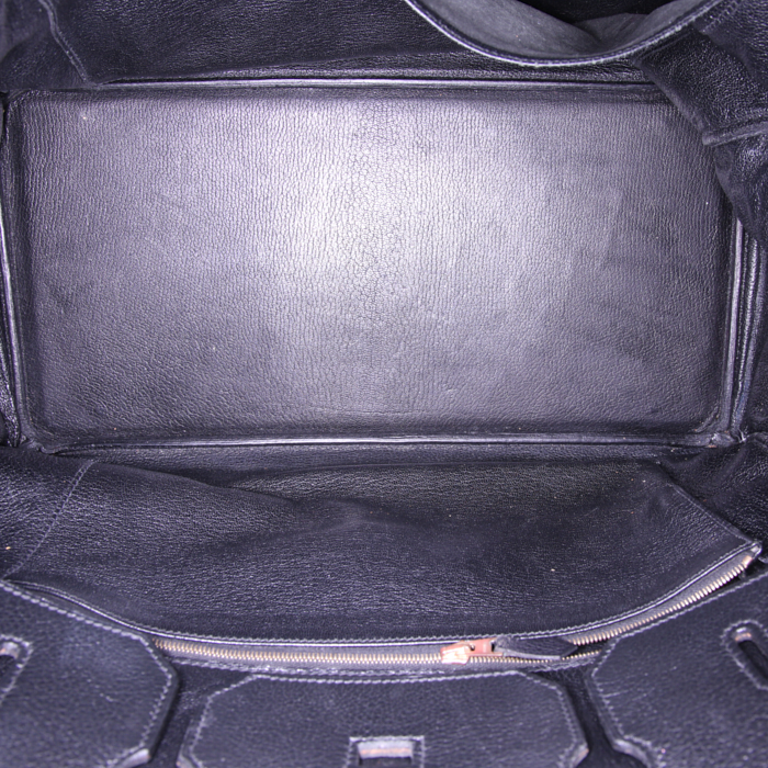 Hermes Birkin 40 cm handbag in black togo leather - Detail D2