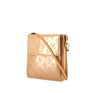 Borsa Louis Vuitton Mott in pelle verniciata monogram beige e pelle naturale