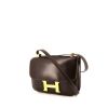 Bolso de mano Hermes Hermes Constance en cuero box marrón chocolate - 00pp thumbnail