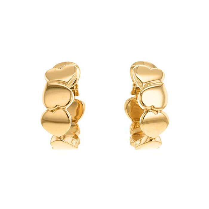 Fred earrings for non pierced ears in yellow gold - 00pp