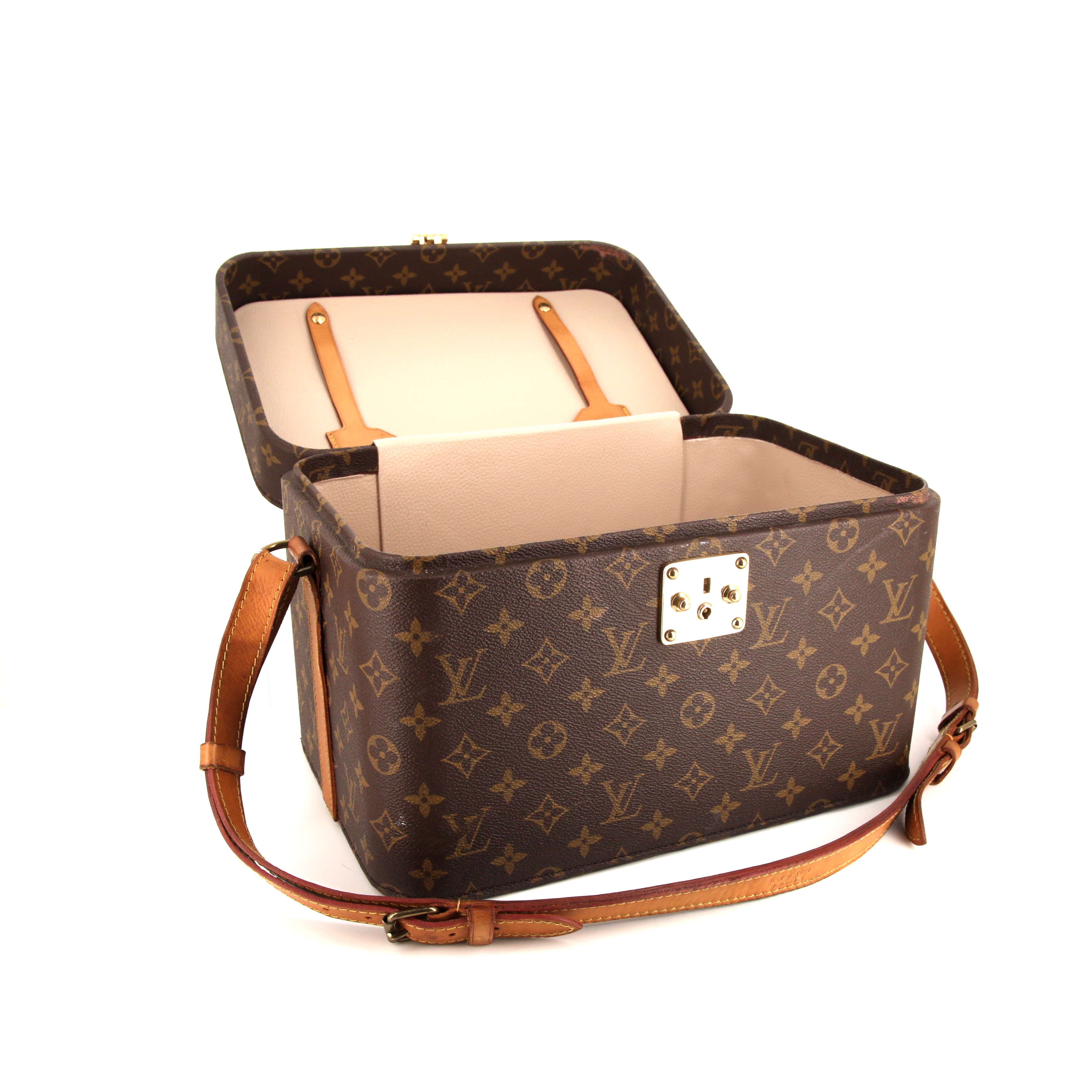 Vanity Louis Vuitton Vanity en lona Monogram y cuero natural - Detail D2