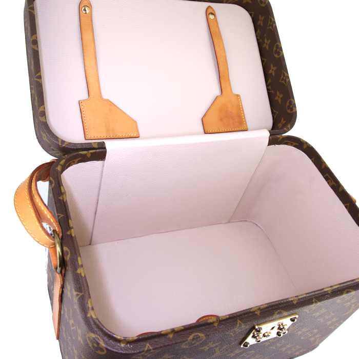 Vanity Louis Vuitton Vanity en lona Monogram y cuero natural - Detail D3