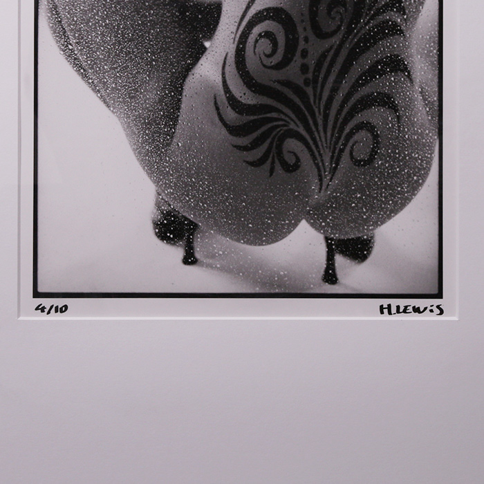 Hervé Lewis, photograph "Beauté tatouée" (Tattooed beauty), gelatin silver print on baryta paper, signed, numbered and framed, from the 1995's - Detail D2