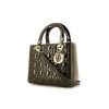 Dior Lady Dior medium model handbag in green patent leather - 00pp thumbnail